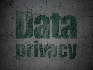 Protection concept: Data Privacy on grunge wall background
