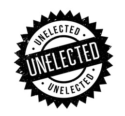 Unelected rubber stamp. Grunge design with dust scratches. Effects can be easily removed for a clean, crisp look. Color is easily changed.