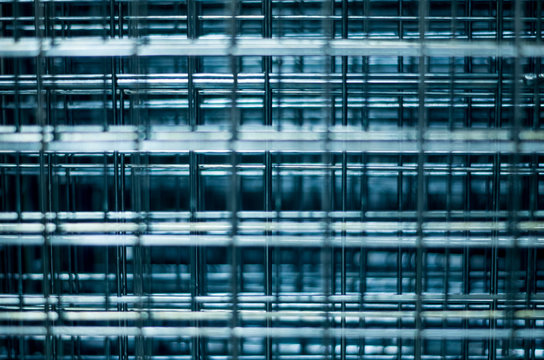 Close up von metallischem Gitter