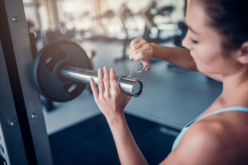 Sports woman in gym