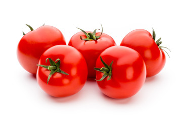Tomato isolated on white background.