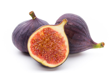 Fruits figs isolated on white background.