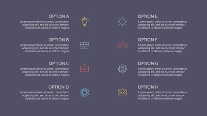 Vector circle arrows infographic, cycle diagram, graph, presentation chart. Business concept with 8 options, parts, steps, processes.