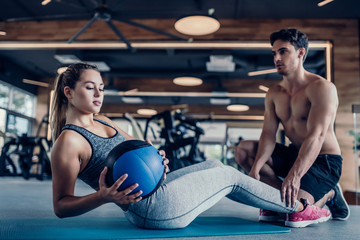 Couple in gym