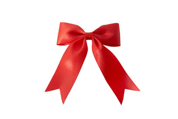 red bow isolated on white background.