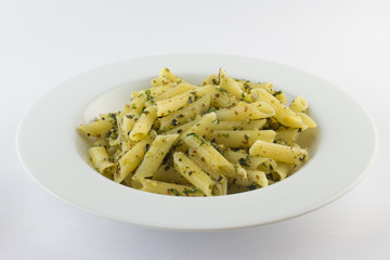 Penne with pesto sauce