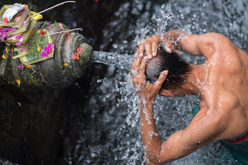 Holy spring bathing, Bali, Indonesia