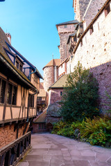 Fototapeta na wymiar Haut-koenigsbourg - old castle in beautiful Alsace region of France near the city Strasbourg