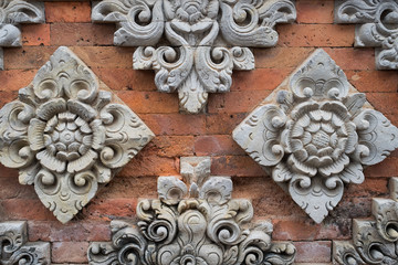 Batuan temple decoration, Bali island, Indonesia