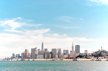 the cityscape from San Francisco Bay