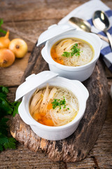 Chicken soup with noodles