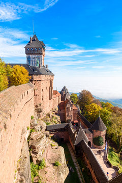 Haut-koenigsbourg - old castle in beautiful Alsace region of France near the city Strasbourg