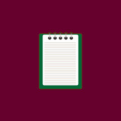 Notepad notebook paper icon illustration