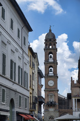 Fototapeta na wymiar Faenza (Italy): historic buildings