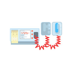 Fototapeta na wymiar Automated external defibrillator, AED medical equipment vector Illustration