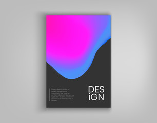 Brochure Cover Design Cards Isolated. Dynamic fashion flat design. Poster, banner, flyer, poster, business card and other your projects. Vector Illustration