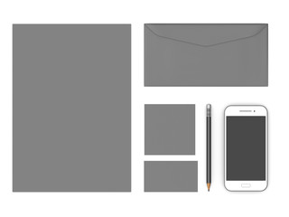 template for branding identity - 3D rendering