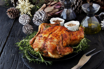 Baked chicken for Christmas or New Year