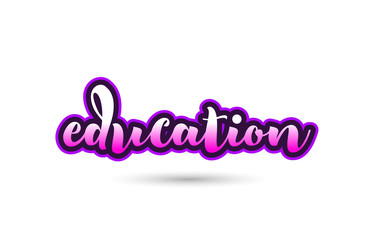 education calligraphic pink font text logo icon typography design