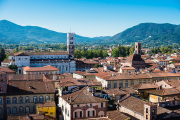 Panorama belvedere di Lucca, Italia veduta area