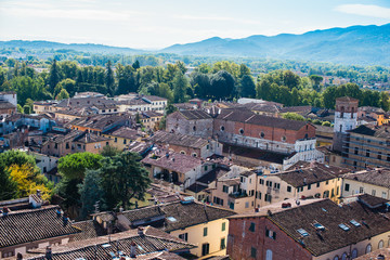 Panorama belvedere di Lucca, Italia veduta area