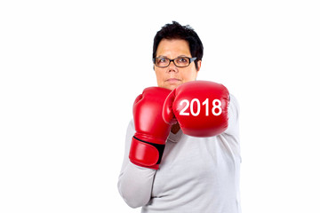 Frau boxt sich 2018 durch