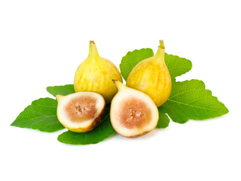 Fresh figs isolated on white background with clipping path.