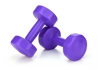 Dumbbells Isolated on white background.