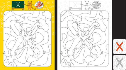 Fototapeta premium Alphabet Learning Worksheet