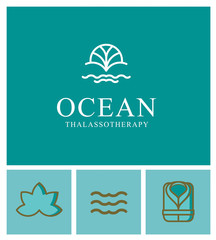 Thalasso, termes, marin, magasin, boutique, enseigne, nom, identité, marque, logo, eau, océan