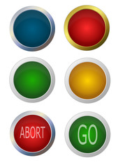 Verschillende knoppen die naar wens zijn aan te passen