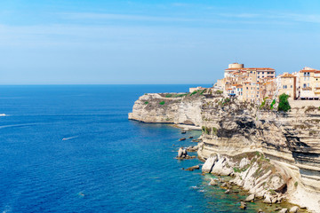 Fototapeta na wymiar View of Bonifacio old town Corsica island France