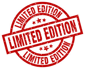limited edition round red grunge stamp