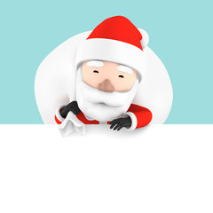 Santa Claus  blank advertisement banner background with copy space for text