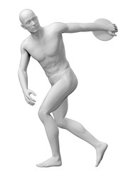 3d rendered medically accurate illustration of a discus thrower