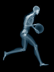 3d rendered medically accurate illustration of basketball player x-ray