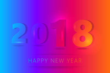 Happy new year 2018 background