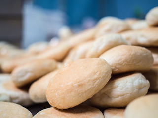 circle bread in factory