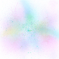 Colorful pastel spray paint on white background