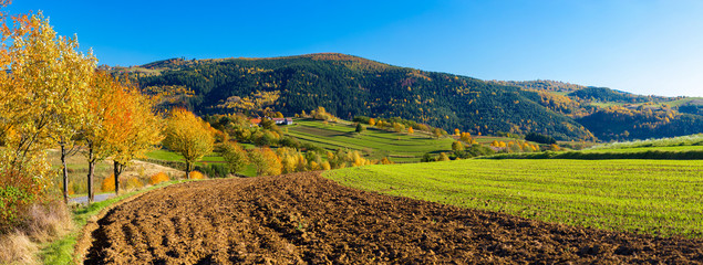 Hrinova autumn beautiful Slovakia countryside   landscape traditional agriculture farming © losonsky