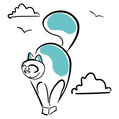 Cat shaped hot air balloon