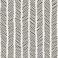 Foto op Plexiglas Naadloos patroon met hand getrokken penseelstreken. Inkt doodle grunge illustratie. Geometrisch vectorpatroon. © Samolevsky