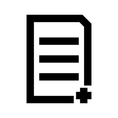 Document sheet add black icon .