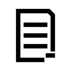 Document sheet substract black icon .