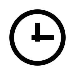 Obraz premium Clock black icon .