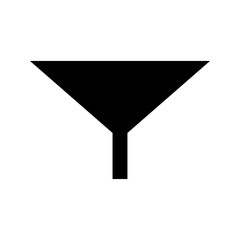Filter or funnel black icon .