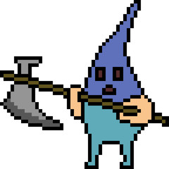 Obraz premium vector pixel art monster murderer