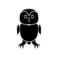 Owl black icon .