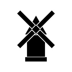 Windmill black icon .