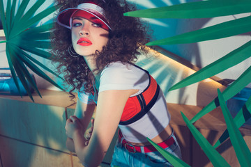 Naklejka premium fashionable young woman